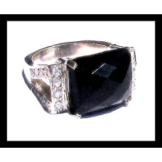 Bijoux indiens - Bague Onyx - Bague indienne en argent Bijoux indiens - Bague Onyx - Bague indienne en argent