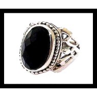 Bijoux indiens - Bague Onyx - Bague indienne en argent
