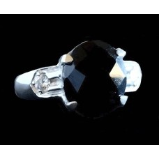 Bague argent rhodié Onyx naturelle Bague argent rhodié Onyx naturelle