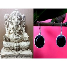 Bijoux Onyx argent - Boucles d'Oreilles indiennes Onyx Bijoux Onyx argent - Boucles d'Oreilles indiennes Onyx