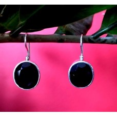 Bijoux Onyx argent - Boucles d'Oreilles indiennes Onyx Bijoux Onyx argent - Boucles d'Oreilles indiennes Onyx