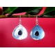 Bijoux Onyx argent - Boucles d Oreilles indiennes Onyx,Boucles d Oreilles indiennes