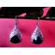 Bijoux Onyx argent - Boucles d Oreilles indiennes Onyx,Boucles d Oreilles indiennes