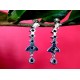 Bijoux Onyx  argent - Boucles d Oreilles indiennes Onyx,Boucles d Oreilles indiennes