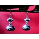 Bijoux Onyx  argent - Boucles d Oreilles indiennes Onyx,Boucles d Oreilles indiennes