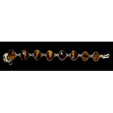 Bracelet indien oeil de tigre - Bijoux indiens argent Bracelet indien oeil de tigre - Bijoux indiens argent