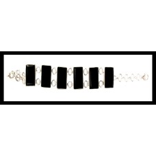 Bijoux indiens - Bracelet Onyx - Bracelet indien en argent Bijoux indiens - Bracelet Onyx - Bracelet indien en argent