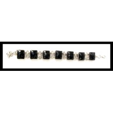 Bijoux indiens - Bracelet Onyx - Bracelet indien en argent Bijoux indiens - Bracelet Onyx - Bracelet indien en argent