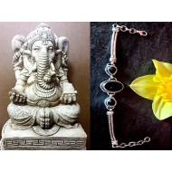 Bijoux indiens - Bracelet Onyx - Bracelet indien en argent