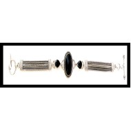 Bijoux indiens - Bracelet Onyx - Bracelet indien en argent
