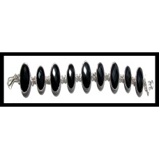 Bijoux indiens - Bracelet Onyx - Bracelet indien en argent Bijoux indiens - Bracelet Onyx - Bracelet indien en argent