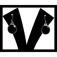 Bijoux Onyx argent - Boucles d'Oreilles indiennes Onyx Bijoux Onyx argent - Boucles d'Oreilles indiennes Onyx