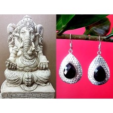 Bijoux Onyx argent - Boucles d'Oreilles indiennes Onyx Bijoux Onyx argent - Boucles d'Oreilles indiennes Onyx