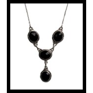 Bijoux indiens - Collier Onyx - Collier indien en argent