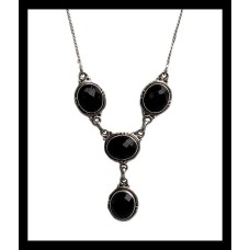 Bijoux indiens - Collier Onyx - Collier indien en argent Bijoux indiens - Collier Onyx - Collier indien en argent
