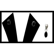 Bijoux indiens argent - Parure indienne Onyx