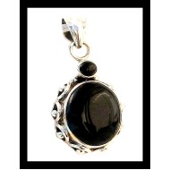 Pendentif argent et onyx – Bijoux indiens artisanaux