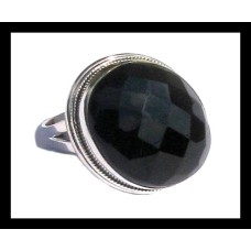 Bijoux indiens - Bague Onyx - Bague indienne en argent Bijoux indiens - Bague Onyx - Bague indienne en argent