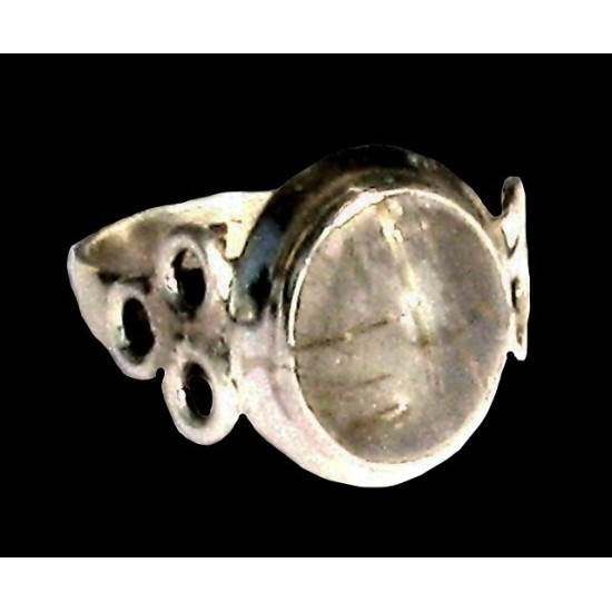 Bague argent Quartz Rutile - Bague indienne - Bijoux indiens,Bagues indiennes