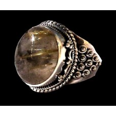 Bague argent Quartz Rutile - Bague indienne - Bijoux indiens Bague argent Quartz Rutile - Bague indienne - Bijoux indiens