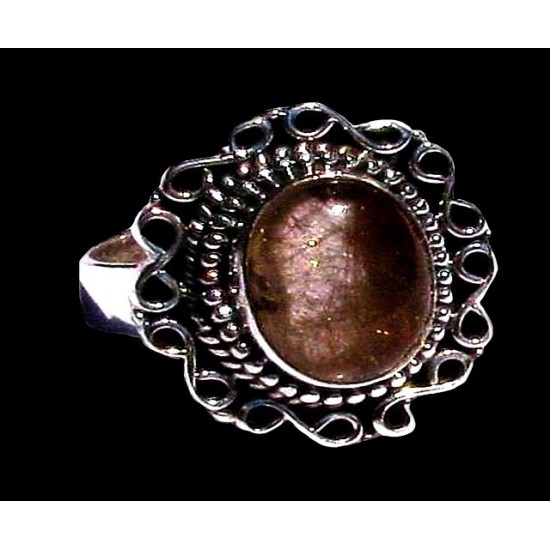 Indian silver jewellery - Indian Rutile Quartz Ring,Indian Rings