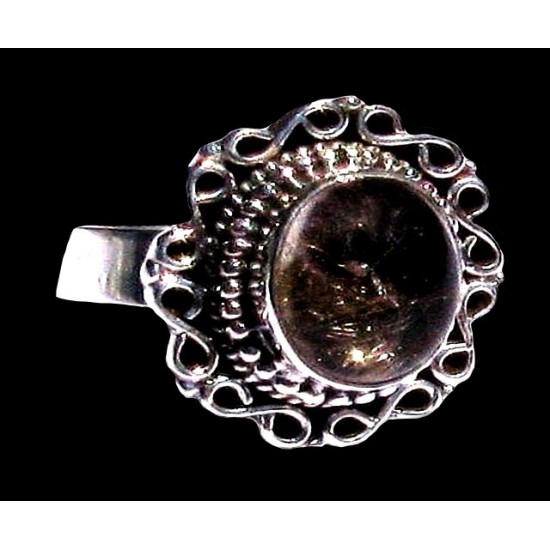 Indian silver jewellery - Indian Rutile Quartz Ring,Indian Rings