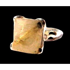 Bague argent Quartz Rutile - Bague indienne - Bijoux indiens Bague argent Quartz Rutile - Bague indienne - Bijoux indiens