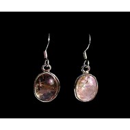 Indian silver jewellery - Indian Rutile Quartz Earrings