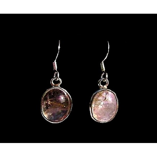 Indian silver jewellery - Indian Rutile Quartz Earrings,Indian Earrings