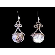 Bijoux indiens - Boucles d'Oreilles indiennes Quartz Rutile