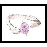 Indian silver jewellery - Indian Pink Quartz Ring