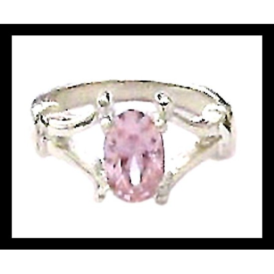 Indian silver jewellery - Indian Pink Quartz Ring,Indian Rings