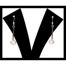 Bijoux indiens - Boucles d'Oreilles indiennes Quartz rose Bijoux indiens - Boucles d'Oreilles indiennes Quartz rose