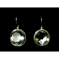 Indian silver jewellery - Indian Green Quartz Earrings