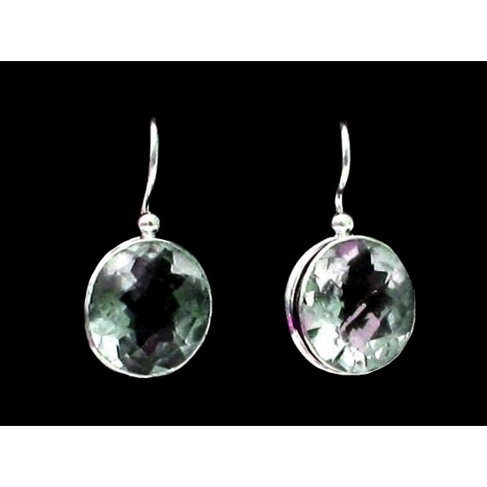 Quartz - Boucles d Oreilles argent - Bijoux Inde,Boucles d Oreilles indiennes