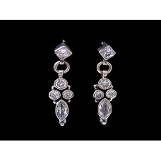 Quartz - Boucles d'Oreilles argent - Bijoux Inde Quartz - Boucles d'Oreilles argent - Bijoux Inde