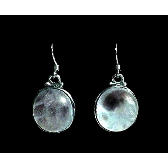 Quartz - Boucles d Oreilles argent - Bijoux Inde,Boucles d Oreilles indiennes