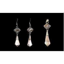 Quartz - Bijoux indiens - Parure indienne en argent Quartz - Bijoux indiens - Parure indienne en argent