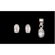 Quartz - Bijoux indiens - Parure indienne en argent Quartz - Bijoux indiens - Parure indienne en argent