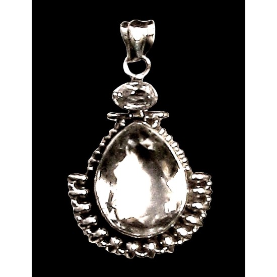 Indian quartz jewelry - Indian silver pendant, Indian pendants
