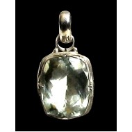 Green Quartz - Indian Jewelry - Indian Silver Pendant