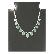 Bijoux indiens - Création Collier Quartz Vert et perles de culture