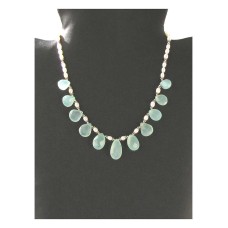 Bijoux indiens - Création Collier Quartz Vert et perles de culture Bijoux indiens - Création Collier Quartz Vert et perles de culture