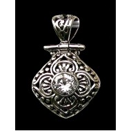 Quartz - Bijoux indiens - Pendentif indien en argent