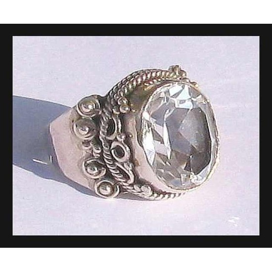 Indian silver jewellery - Indian Quartz Ring,Silver mens rings