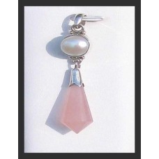 Quartz - Bijoux indiens - Pendentif indien en argent Quartz - Bijoux indiens - Pendentif indien en argent