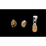 Indian silver jewellery - Indian Rutile Quartz Pendant set