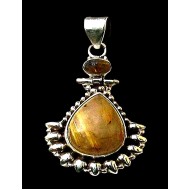 Rutile Quartz Silver Pendant - Indian Pendant - India Jewelry