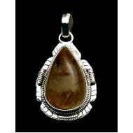 Rutile Quartz Silver Pendant - Indian Pendant - India Jewelry