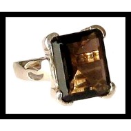 Bijoux Quartz Fumé - Bague indienne - Bijoux indiens